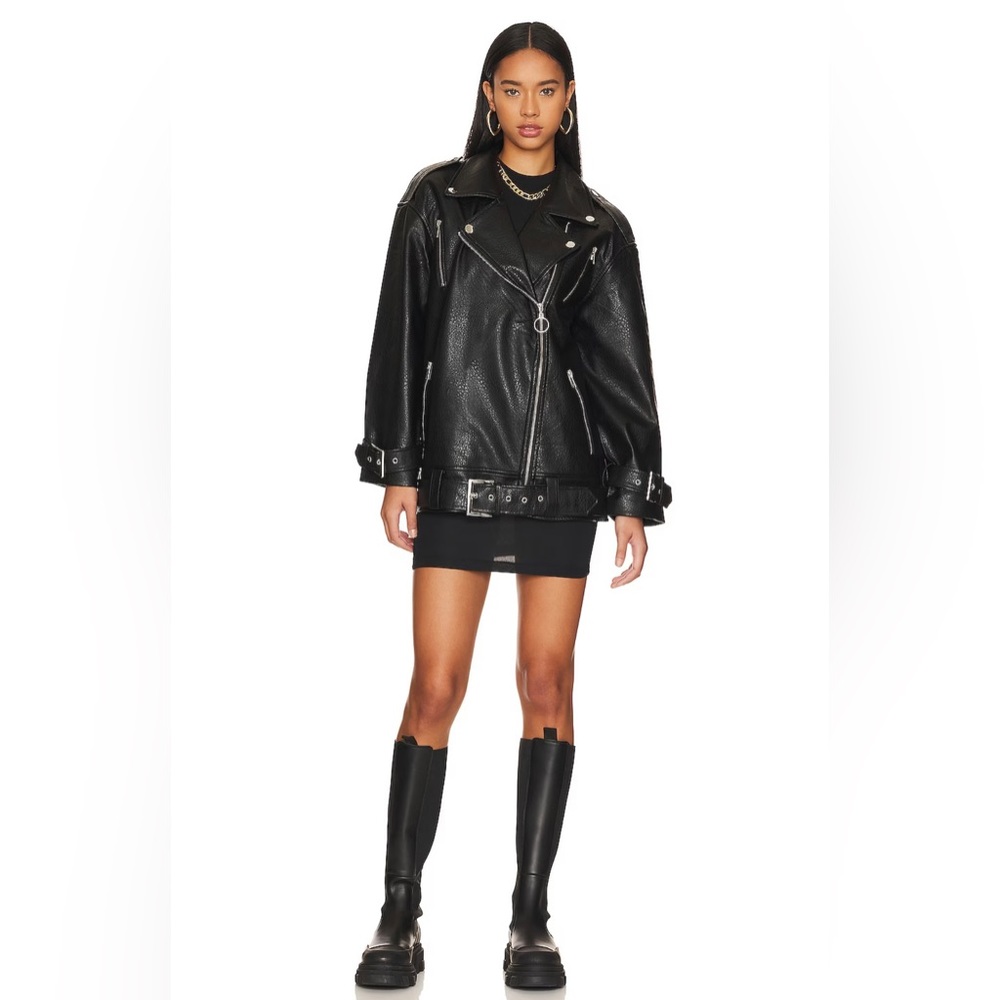 Oversized Moto Jacket - Picture 2 of 5
